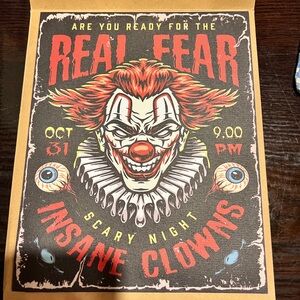 Insane Clowns Poster with Red and Black Design
